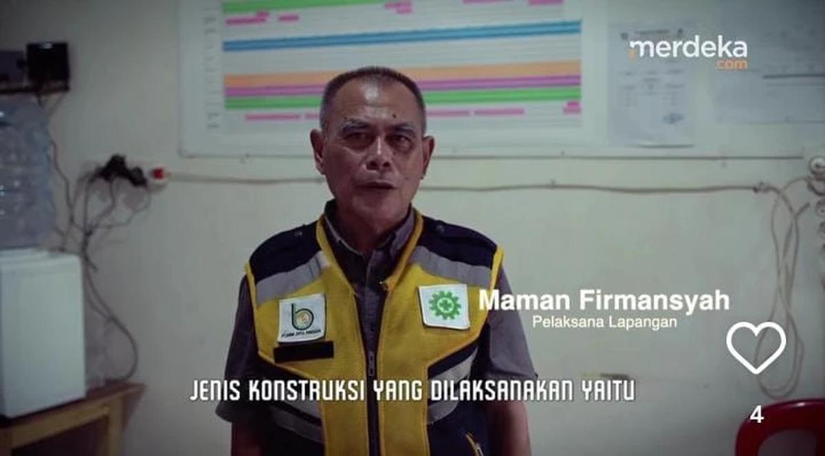 Pengerjaan perbaikan dan rekosntruksi jalan di Parung Panjang Kabupaten Bogor