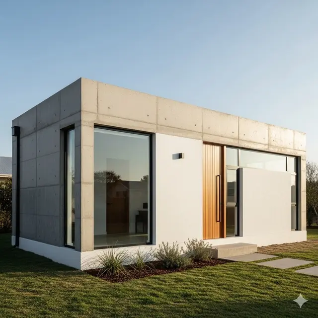 Gambar Rumah Kecil 4x6 Meter dengan Konsep Minimalis Modern (Image by Gemini AI)