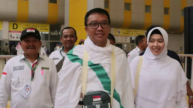 Menteri Pemuda dan Olah Raga (Menpora), Imam Nahrawi tiba di Arab Saudi untuk menunaikan ibadah haji. Darmawan/MCH