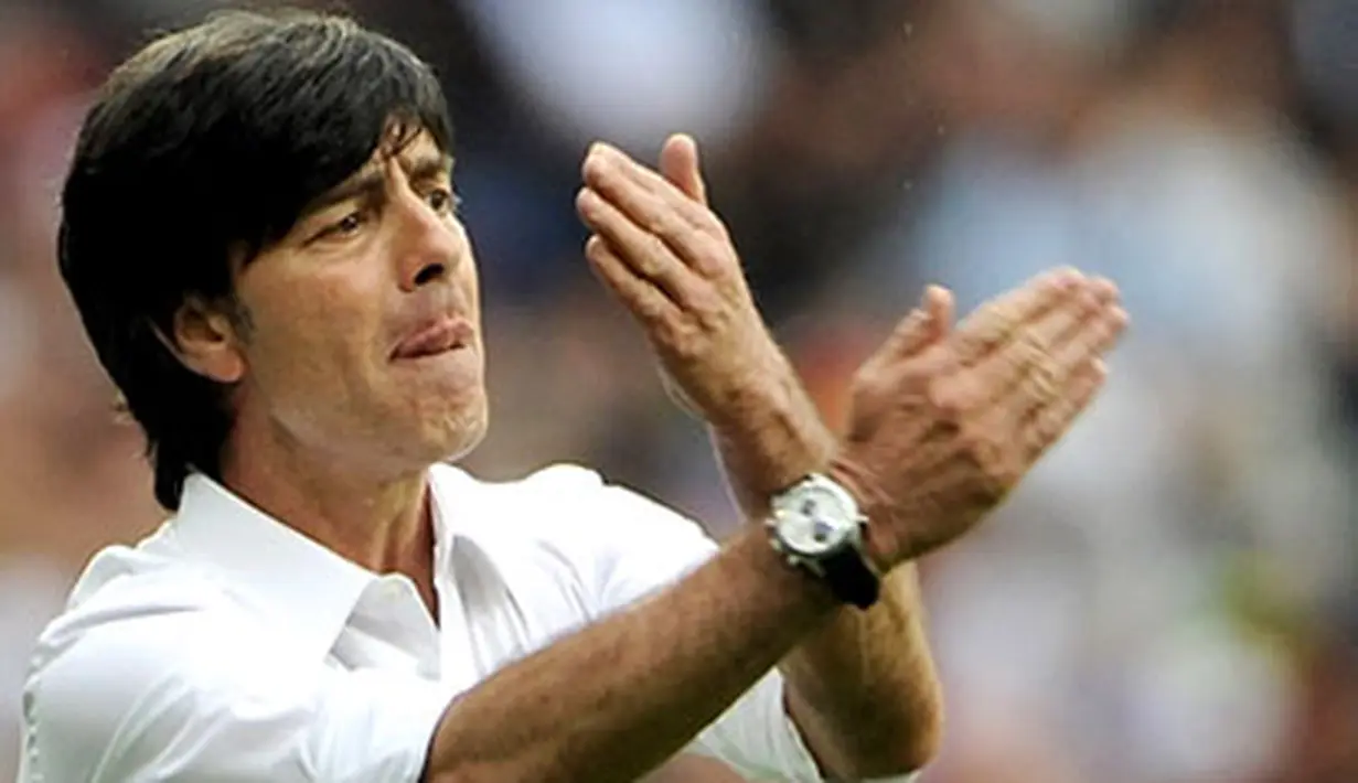 The coach of the German national football team Joachim Loew gestures during the Euro 2008 Championships Group B football match Croatia vs. Germany on June 12, 2008 at Woerthersee stadium in Klagenfurt, Austria. AFP PHOTO / OLIVER LANG