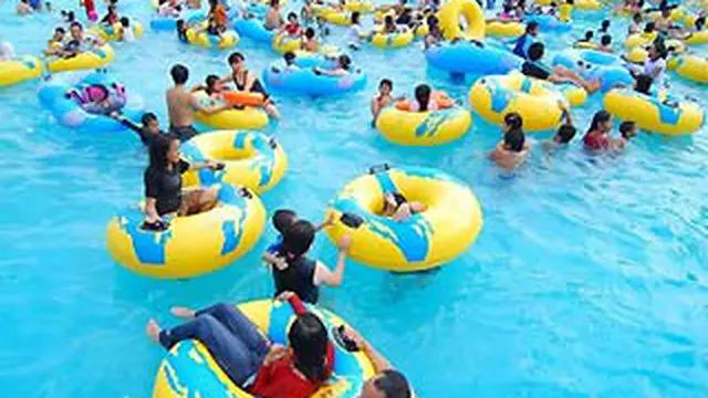 wisata air di kawasan Serpong, Tangerang Selatan, Banten.