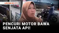 Pencuri sepeda motor beraksi dengan membawa senjata api. Pelaku sempat menodongkan senjata api sebelum berhasil melarikan diri.