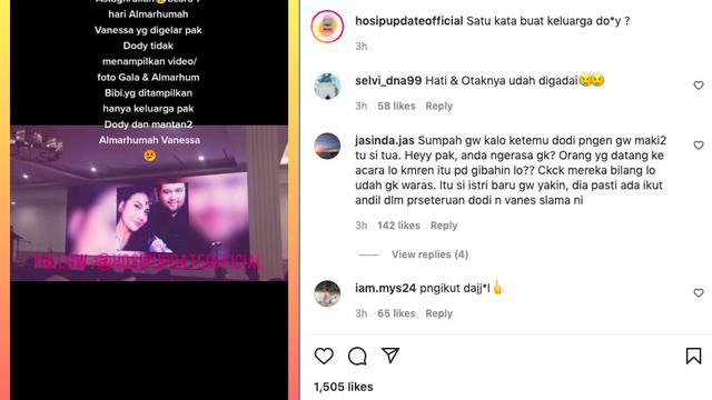 kecaman warganet pada acara 40 hari Vanessa Angel