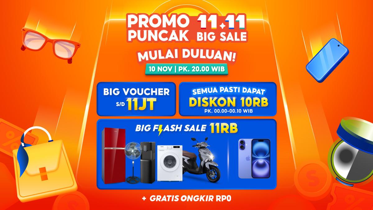 Bikin Wishlist Jadi Nyata! Puncak Shopee 11.11 Big Sale 2025 Hadir dengan Berbagai Promo dan Penawaran Spesial
