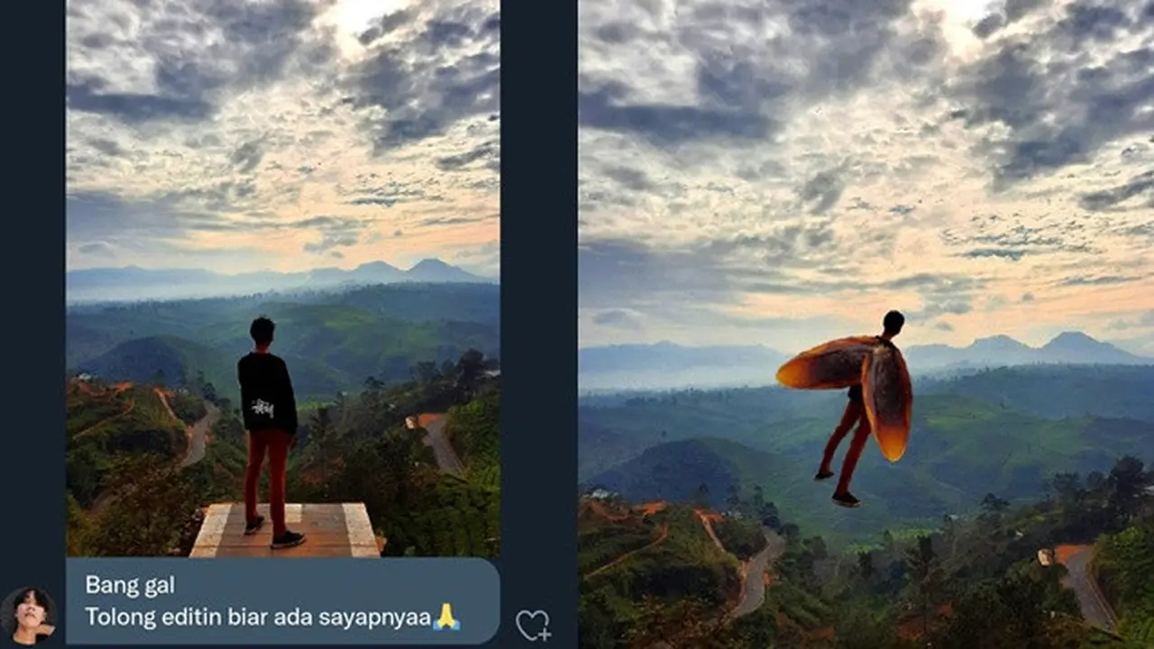 Pria Ini Minta Tolong Fotonya Diedit Punya Sayap, 6 Hasilnya Kocak