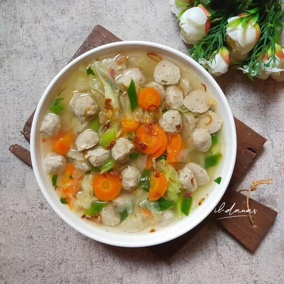 Resep sayur sop bening. (dok. Cookpad @ihdanas)