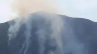 Gunung yang berdampingan dengan Gunung Merbabu di Magelang, Jawa Tengah, sore kemarin terbakar.