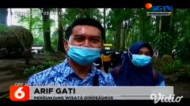 VIDEO: Pengunjung Wisata Dinosaurus di Mojosemi Magetan Melonjak Saat Libur Natal