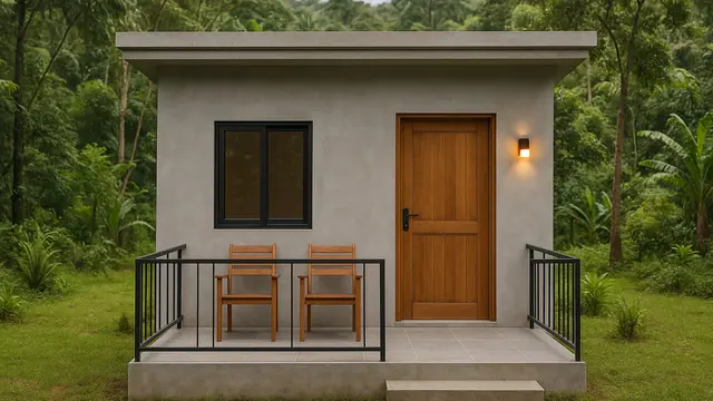 9 Inspirasi Rumah Kecil dengan Teras Mini, Cocok untuk Hunian di Kampung yang Asri (sumber:AI)