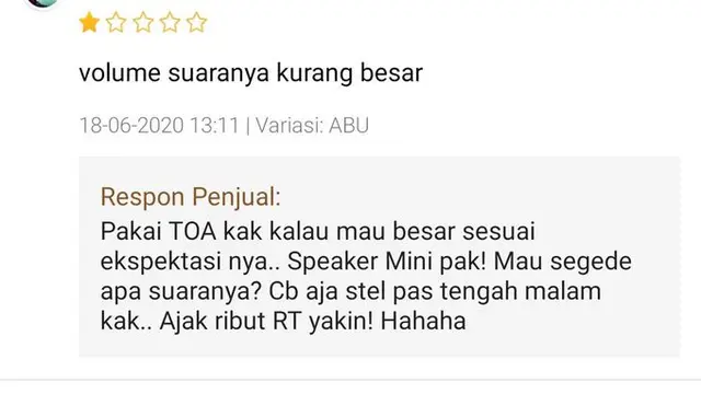 6 Respons Penjual Online Shop Tanggapi Dapat Bintang 1 Dari Pembeli Ini Kocak