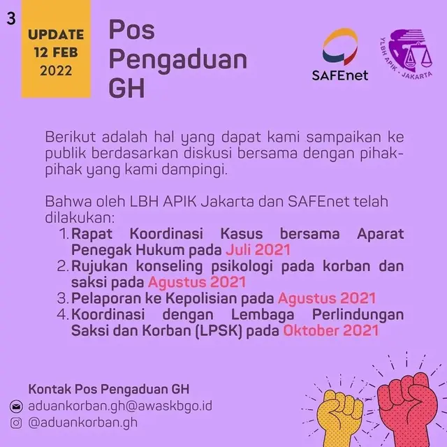 Pernyataan sikap LBH Apik terkait dugaan pelecehan seksual Gofar Hilman. (Foto: Dok. Instagram @kalis.mardiasih)
