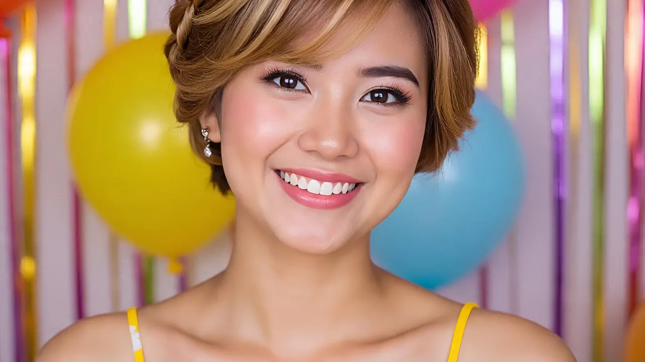 Hairdo Rambut Pendek untuk Pesta