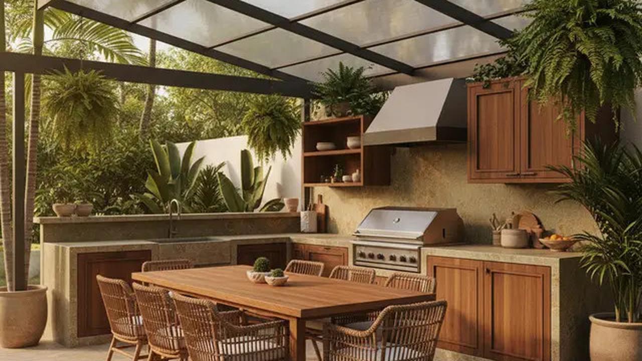 9 Dapur Outdoor Sederhana tapi Berkelas, Cocok untuk Rumah di Daerah Panas