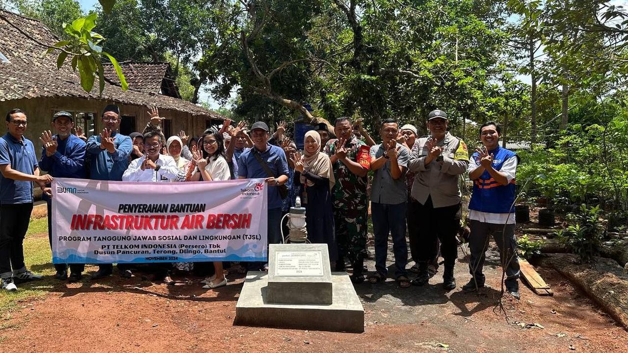 Aksi Sosial, Telkom Bangun 51 Sarana Air Bersih dan Sanitasi Layak di Lima Kota/Kabupaten