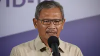 Juru Bicara Pemerintah untuk Penanganan Covid-19 Achmad Yurianto saat konferensi pers Corona di Graha BNPB, Jakarta, Senin (27/4/2020). (Dok Badan Nasional Penanggulangan Bencana/BNPB)