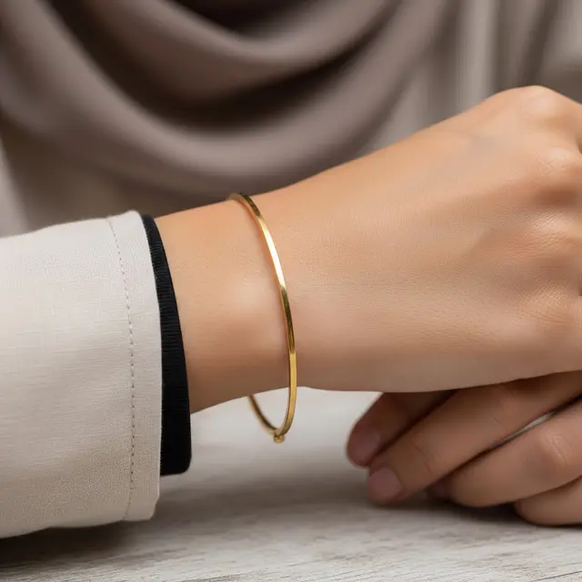 9 Model Gelang Emas Tipis Cantik untuk Hijabers, Tampil Makin Anggun