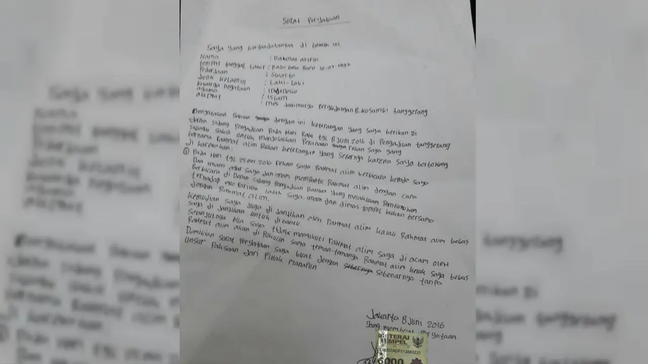 Surat Pernyataan