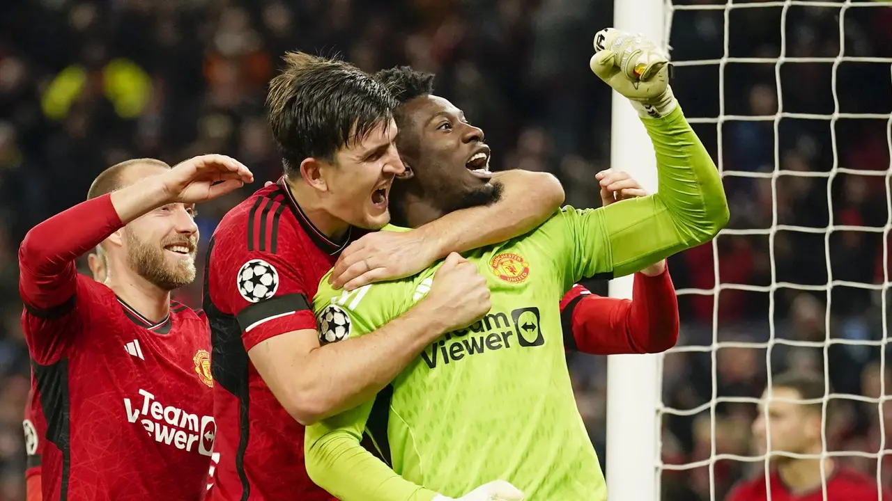 Foto: Momen Langka Harry Maguire dan Andre Onana Dipuja Sebagai Pahlawan Manchester United di Liga Champions