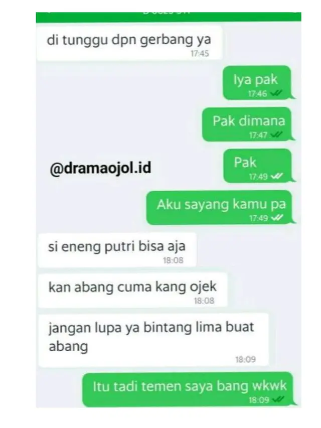 6 Obrolan Chat Driver Ojek Online Minta Bintang 5 Ini Bikin Tepuk Jidat