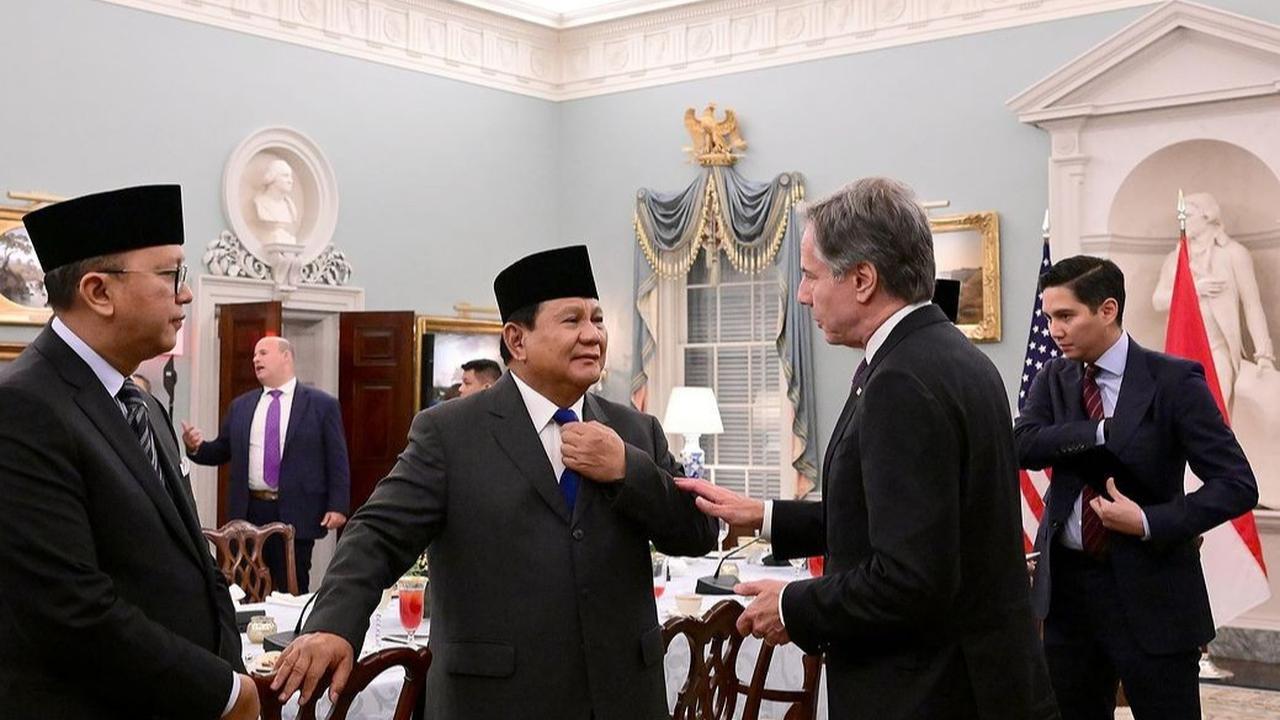 Potret Budi Djiwandono Dampingi Presiden Prabowo Makan Malam di AS