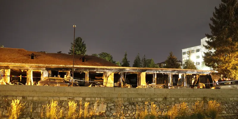 Rumah Sakit Darurat Covid-19 Terbakar di Makedonia
