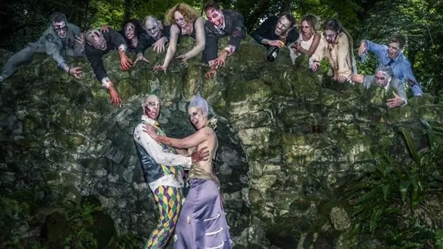 Pernikahan Unik Bertema Zombie (sumber: boredpanda)