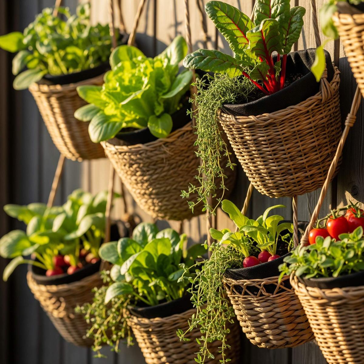 Ide Model Kebun Sayur Mini dengan Planter Box Gantung