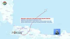 Posisi terakhir pesawat terpantau berada di Tanjung Karawang, Jawa Barat.