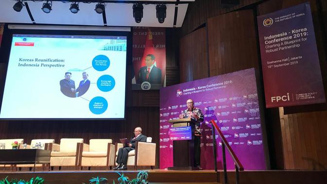 Indonesia – Korea Conference 2019: Charting A Blueprint for Robust Partnership. Rabu 18/9/2019 (Liputan6.com/Windy Febriana)