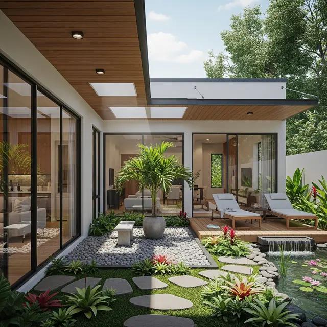 Rumah Kecil Type 45 Modern Minimalis dengan Taman Belakang (Gemini AI)