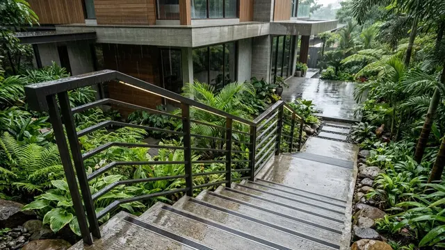 Model Tangga Outdoor yang Aman Saat Musim Hujan