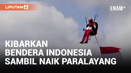 VIDEO: Sambut Kemerdekaan, Guru di Subang Kibarkan Bendera Indonesia di Udara