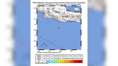 Gempa M 4,1 Guncang Pangandaran, Getaran Terasa hingga Cianjur