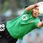 Kiper Timnas Indonesia, Markus Horsion tengah berlatih dalam persiapan di Piala Asia di Jakarta, 9 Juli 2007. AFP PHOTO/Adek BERRY