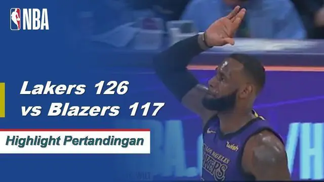 LeBron James melewati Wilt Chamberlain dalam daftar pencetak gol terbanyak sepanjang waktu dengan 44 poin saat Lakers berada di puncak Trail Blazers di Staples Center, 126-117.