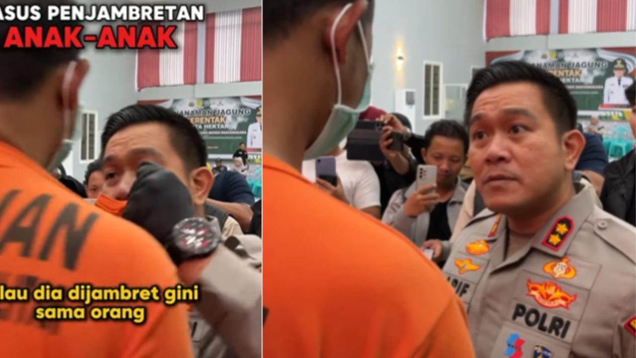 Gregetan Sampai Melotot Perwira Polisi Tarik Kerah Jambret 19 Kali Beraksi: Beraninya sama Anak Kecil