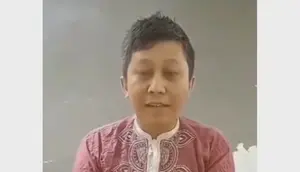 Pria di Rajeg, Kabupaten Tangerang ditangkap polisi buntut video viral menghina pendukung Palestina. (Liputan6.com/Pramita Tristiawati)