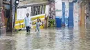 Franklin membawa angin dengan kecepatan hingga 85 kilometer per jam (50 mil per jam) saat bergerak melalui Karibia pada hari Selasa dan diperkirakan akan mempertahankan kekuatan yang sama saat bergerak menuju Hispaniola. (AP Photo/Ricardo Hernandez)