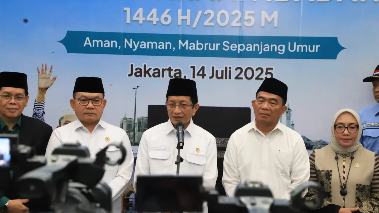 Menteri Agama (Menag) Nasaruddin Umar resmi menutup operasional penyelenggaraan ibadah haji 1446 H/2025 M dengan kelompok terbang (kloter) terakhir tiba di Tanah Air pada Jumat, 11 Juli 2025 (Istimewa)