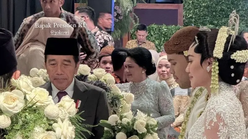 Jokowi sebagai saksi pernikahan Aaliyah Massaid dan Thariq Halilintar