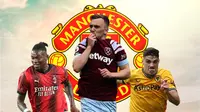 Manchester United - Rafael Leao, Jarrod Bowen, Pedro Neto (Bola.com/Adreanus Titus)