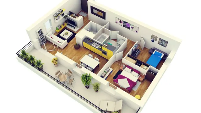 12 Desain Rumah Minimalis dengan 2 Kamar yang Paling Nyaman dan Cantik