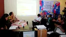 Suasana konferensi pers Populi Center terkait dana siluman, Jakarta, Rabu (19/3/2015). Hasil survei 42,6 persen publik percaya kepada Ahok dalam menanggapi isu tersebut.(Liputan6.com/Yoppy Renato)