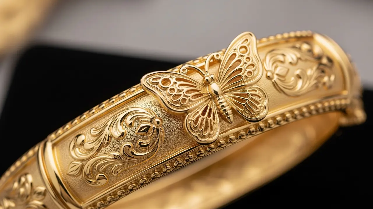 11 Gelang Emas Motif Ukiran Klasik untuk Acara Resmi, Tampil Mewah dan Berkelas