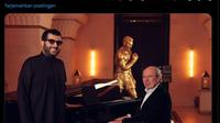 Pertemuan komposer film Hans Zimmer dengan Turki Alalshikh, Ketua Otoritas Hiburan Umum Arab Saudi (General Entertainment Authority), pada Januari 2025. (Tangkap layar X (Twitter) @Turki_alalshikh)