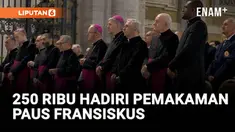 Doa rosario di Basilica St. Mary Major dipimpin Kardinal Rolandas Makrickas, mengiringi pemakaman Paus Fransiskus yang penuh kesederhanaan. 250.000 orang menghadiri misa pemakaman, dari rakyat biasa hingga para pemimpin dunia.