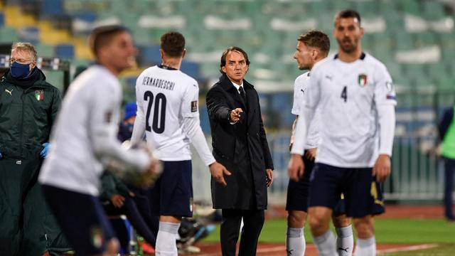 Pelatih Timnas Italia, Roberto Mancini.