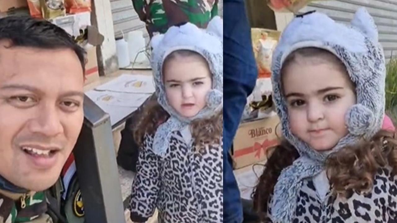 Anak Kecil Perempuan Lebanon ini Bikin Anggota TNI Gemes & Mau Bawa ke Indonesia, Sosoknya Cantik & Mungil Banget