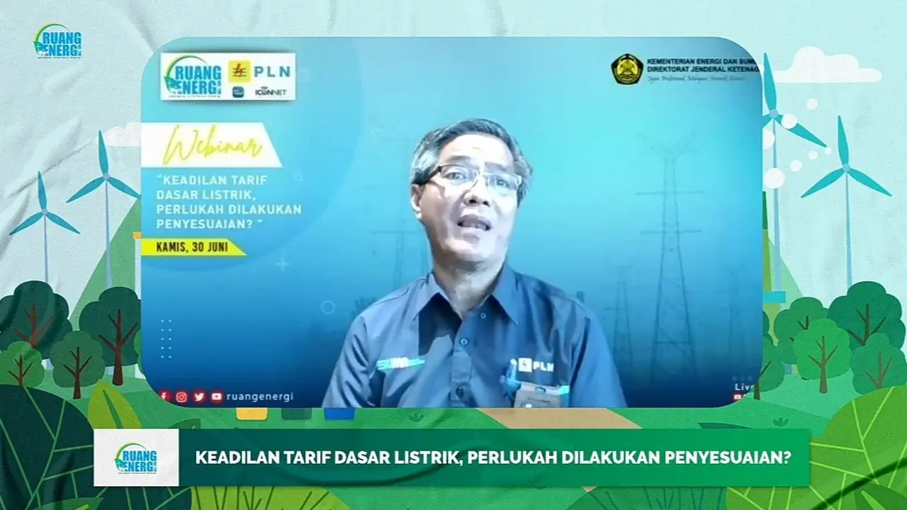 Direktur Niaga dan Manajemen Pelanggan PLN Bob Saril  dalam Webinar Ruang Energi: Keadilan Tarif Dasar Listrik, Perlukah Dilakukan Penyesuaian?, Kamis (30/6/2022).