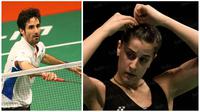 Carolina Marin (kanan) dan Pablo Abian jadi tumpuan Spanyol di cabang bulutangkis pada Olimpiade 2016. (Bola.com/Vitalis Yogi Trisna/BWF)
